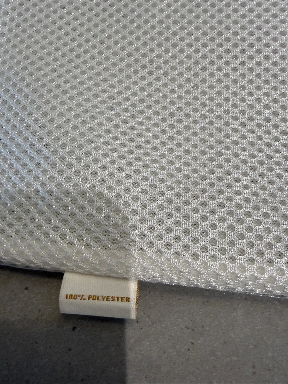 Honeylove White Mesh Zip Pouch with Embossed Logo